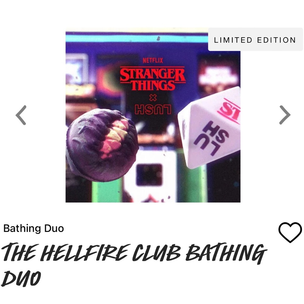 LUSH Cosmetics Stranger Things Hellfire Club Bathing Duo